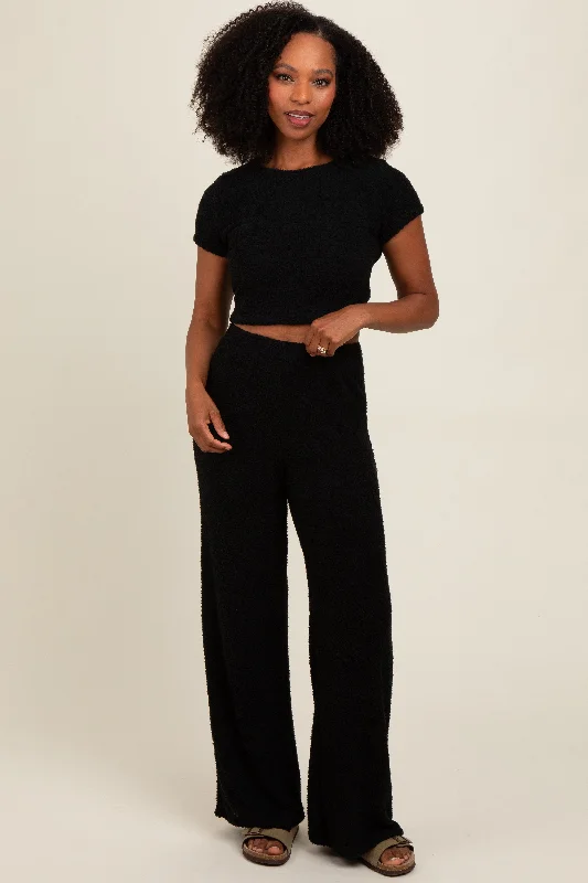 black-short-sleeve-pant-maternity-lounge-set