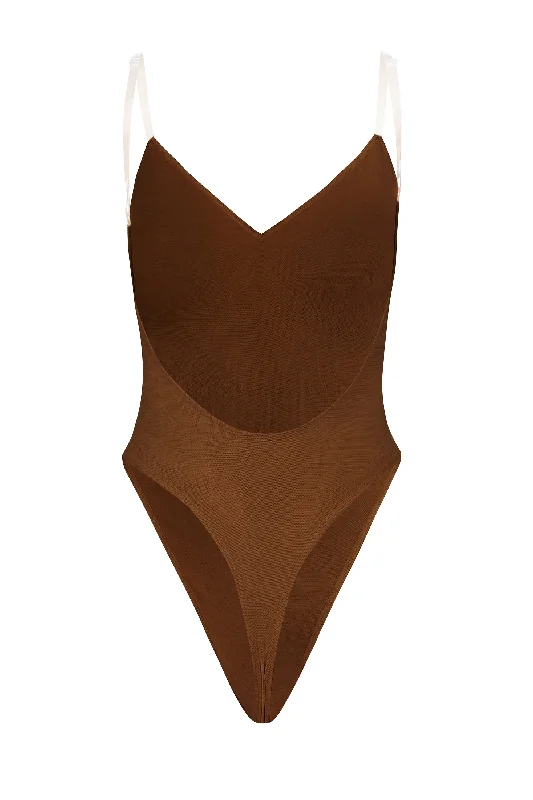 intimates-v-neck-clear-strap-bodysuit-chestnut