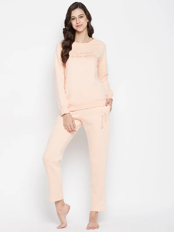 Msecret Typography Peach Night Suit