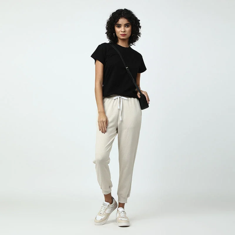 Organic Cotton Women Jogger Set | Black & Off-White