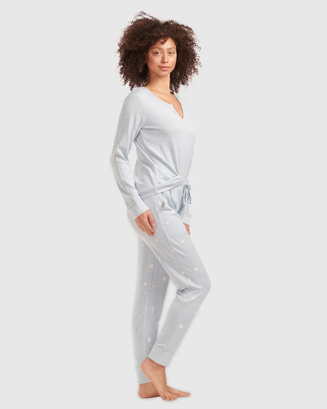 starry-celestial-blue-split-neck-pullover-pj-set