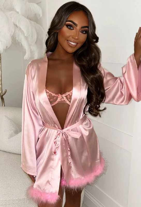 sultry-desire-pink-satin-flare-sleeve-removable-feather-trim-robe