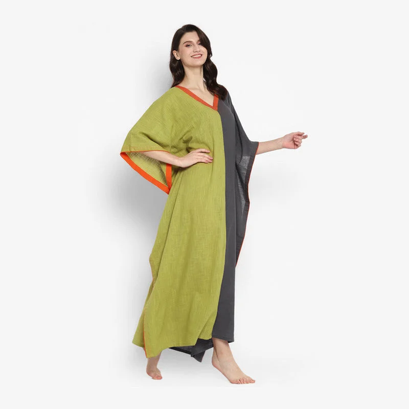 unidraa-cotton-v-neck-kaftan-olive-green-grey-vks016-19722