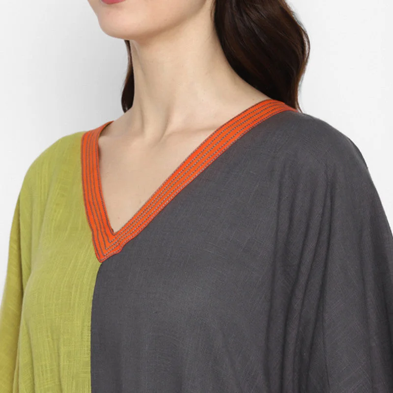 unidraa-cotton-v-neck-kaftan-olive-green-grey-vks016-19722