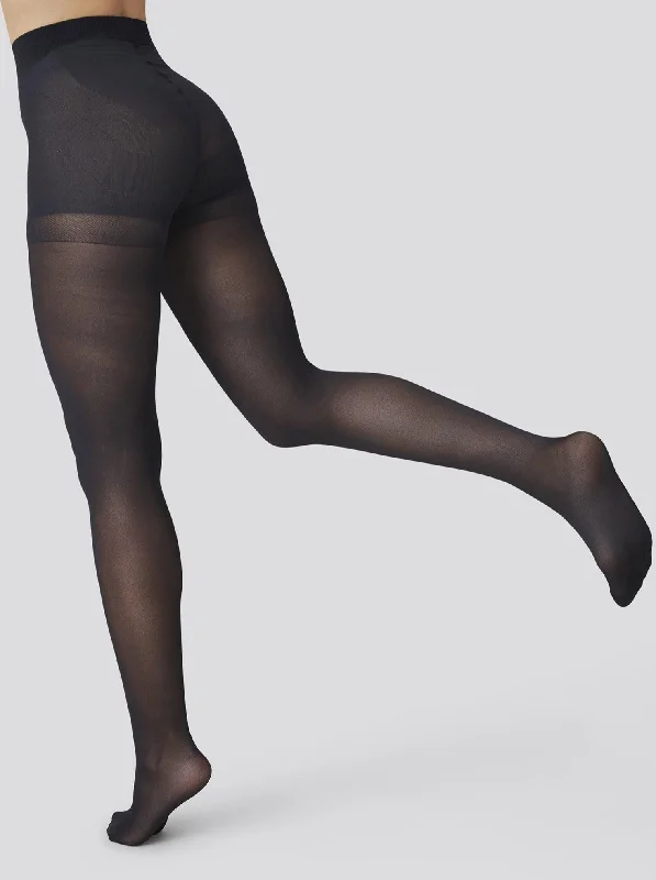 Anna Control Top Tights - Black