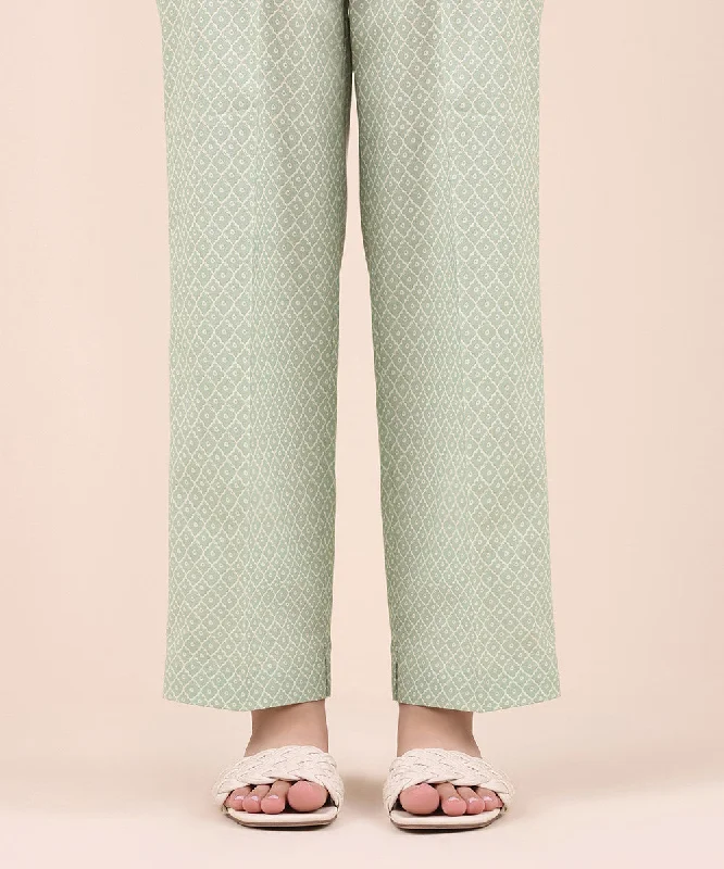 Printed Cambric Straight Pants