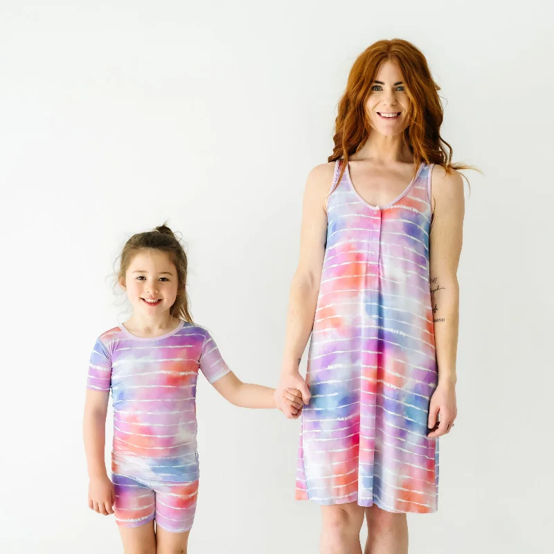 Pastel Tie Dye Dreams Women's Sleeveless Nightgown