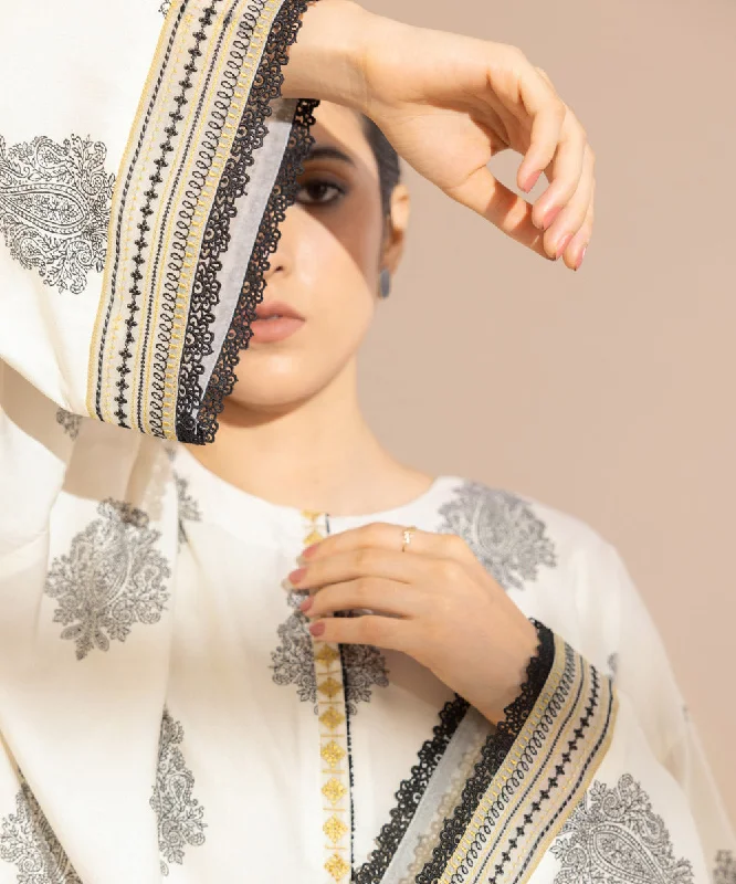 Embroidered Arabic Lawn Shirt