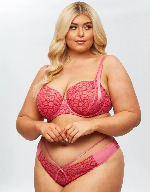 Ann Summers The Sweet Treat Balconette Bra Pink/Red