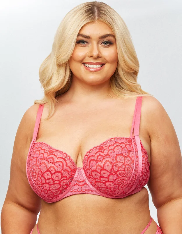 Ann Summers The Sweet Treat Balconette Bra Pink/Red