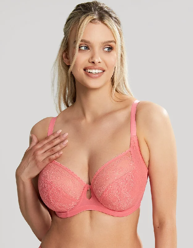 Cleo By Panache Alexis Low Front Balconette Bra Sunkiss Coral