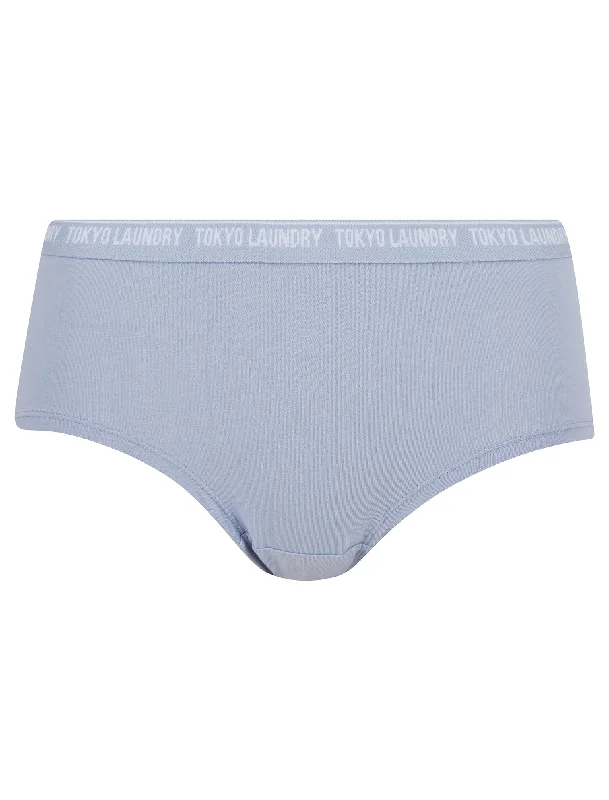 Ellie (5 Pack) Assorted Hipster Briefs in Jet Black / Thistle / Light Grey Marl / Bright White / Eventide - Tokyo Laundry