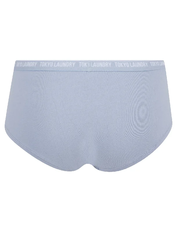 Ellie (5 Pack) Assorted Hipster Briefs in Jet Black / Thistle / Light Grey Marl / Bright White / Eventide - Tokyo Laundry