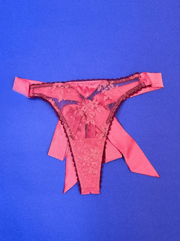 Fleur du Mal: Untie Me Thong - Pink Cadillac