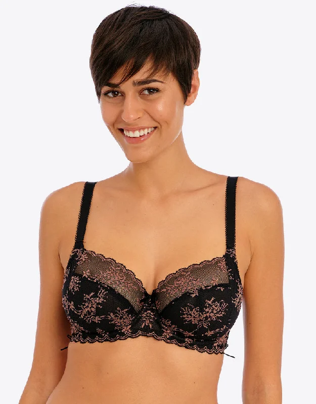 Freya Offbeat Decadence Side Support Bra Black