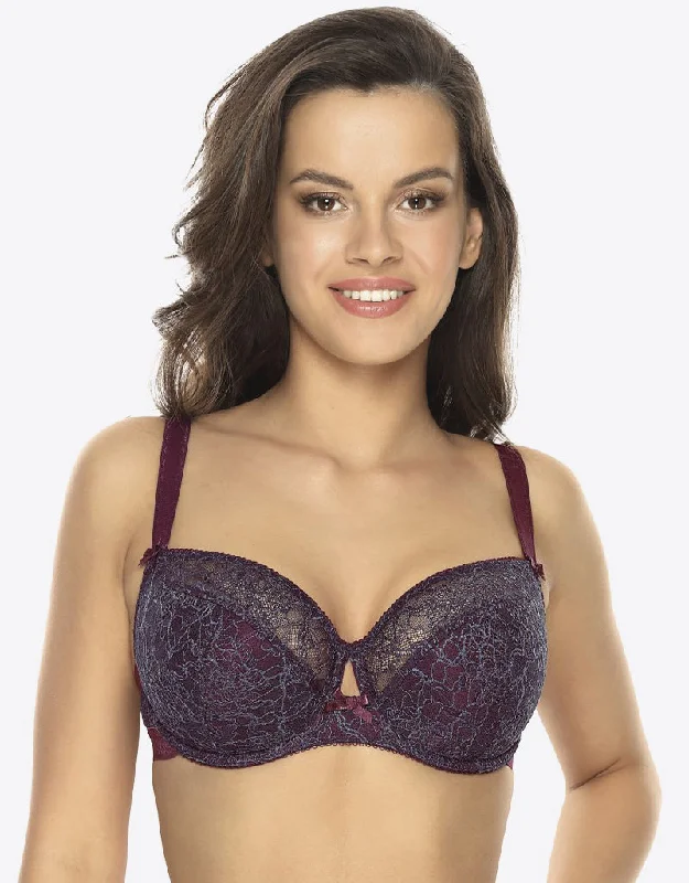 Gaia Liv Balconette Bra Navy Blue