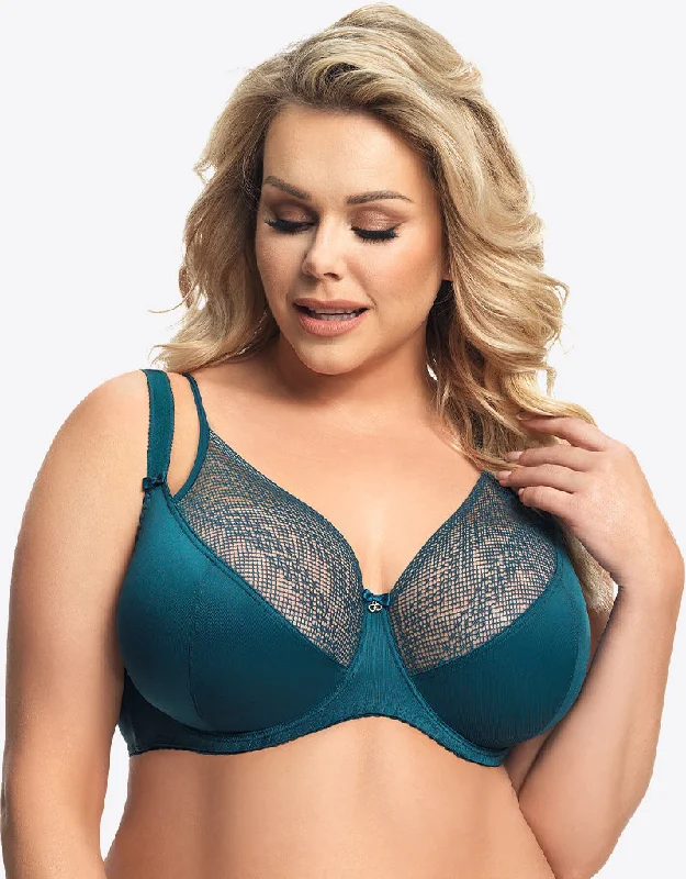 Gorsenia Amaro Balconette Bra Green