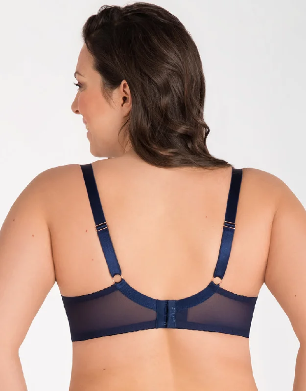 Gorsenia Edna Balconette Bra Navy