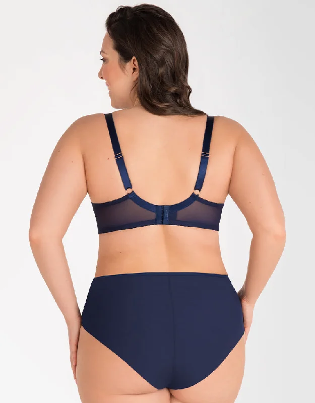 Gorsenia Edna Balconette Bra Navy