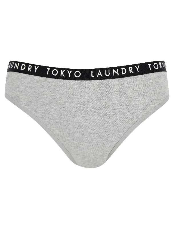 Hope (5 Pack) Cotton Assorted Briefs in Light Grey Marl / Bright White / Cayenne / Jet Black - Tokyo Laundry