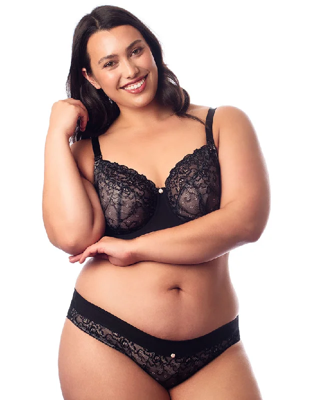 Hot Milk Temptation Nursing Balconette Bra Black