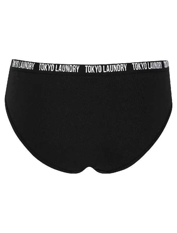 Katie (5 Pack) Cotton Assorted Briefs in Jet Black / Bright White - Tokyo Laundry