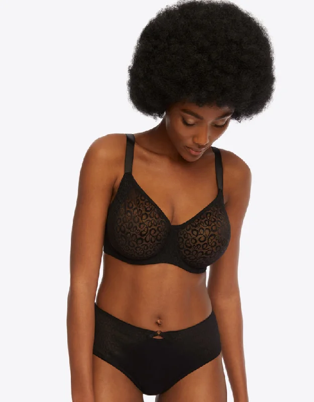 Kinga Clara Balconette Bra Black