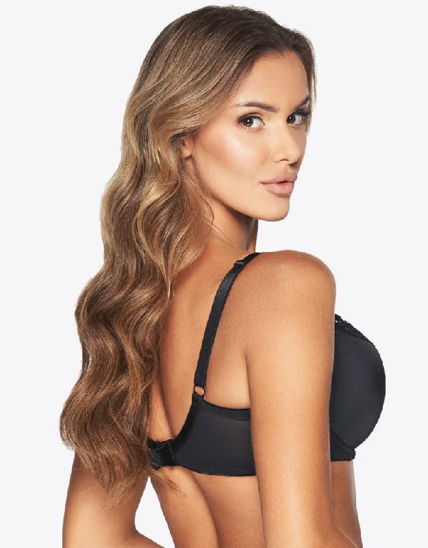 Kinga Isla Padded Balconette Bra Black