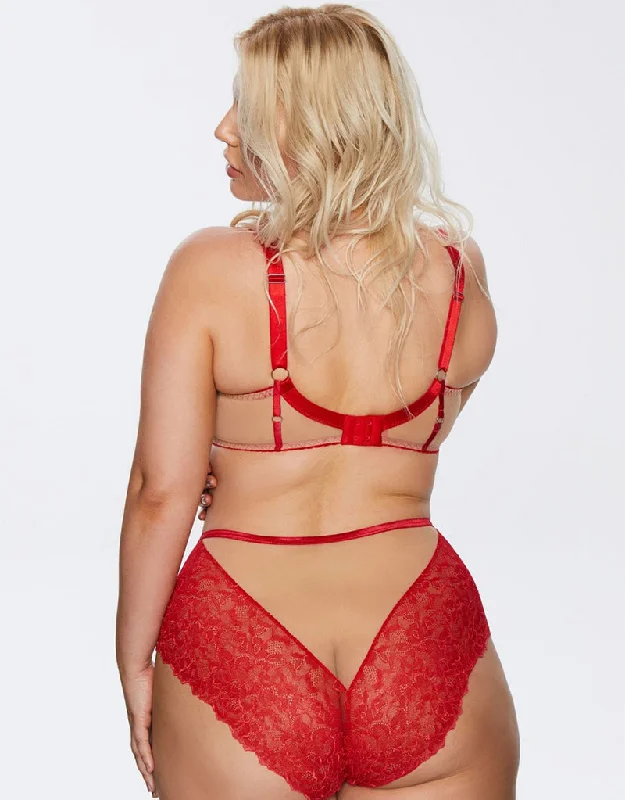 Kinga Mind Love Padded Balconette Bra Red