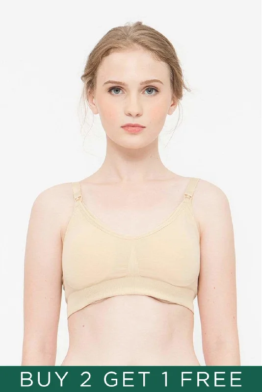 Moselle Seamless Maternity & Nursing Bra Nude