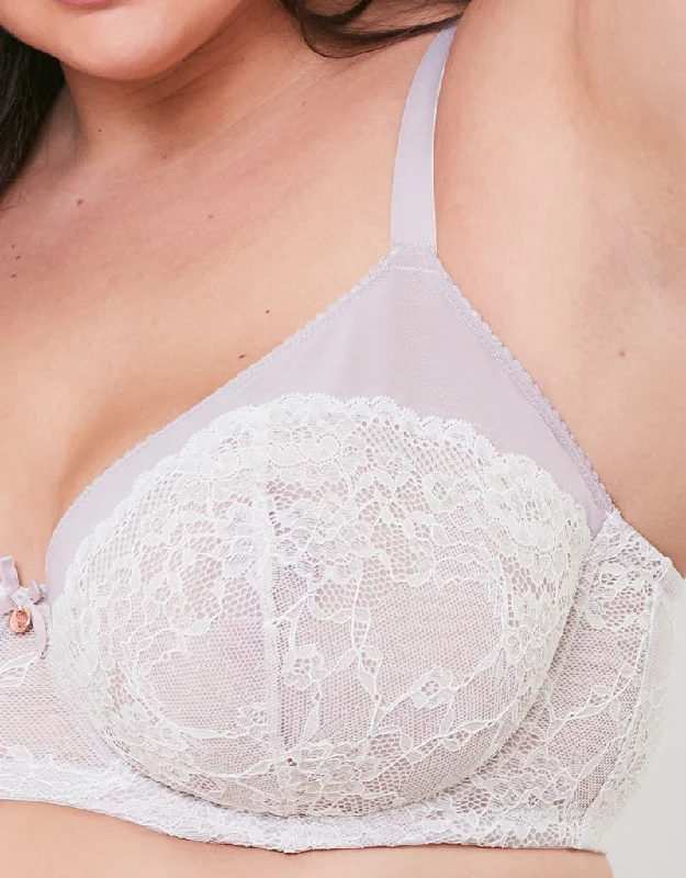 Oola Tonal Lace Balconette Bra Ivory/Latte