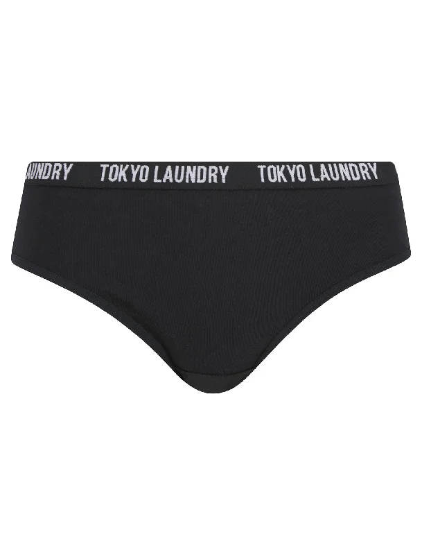 Vida (5 Pack) Cotton Assorted Briefs in Anthracite Black / Optic White / Light Grey Marl - Tokyo Laundry