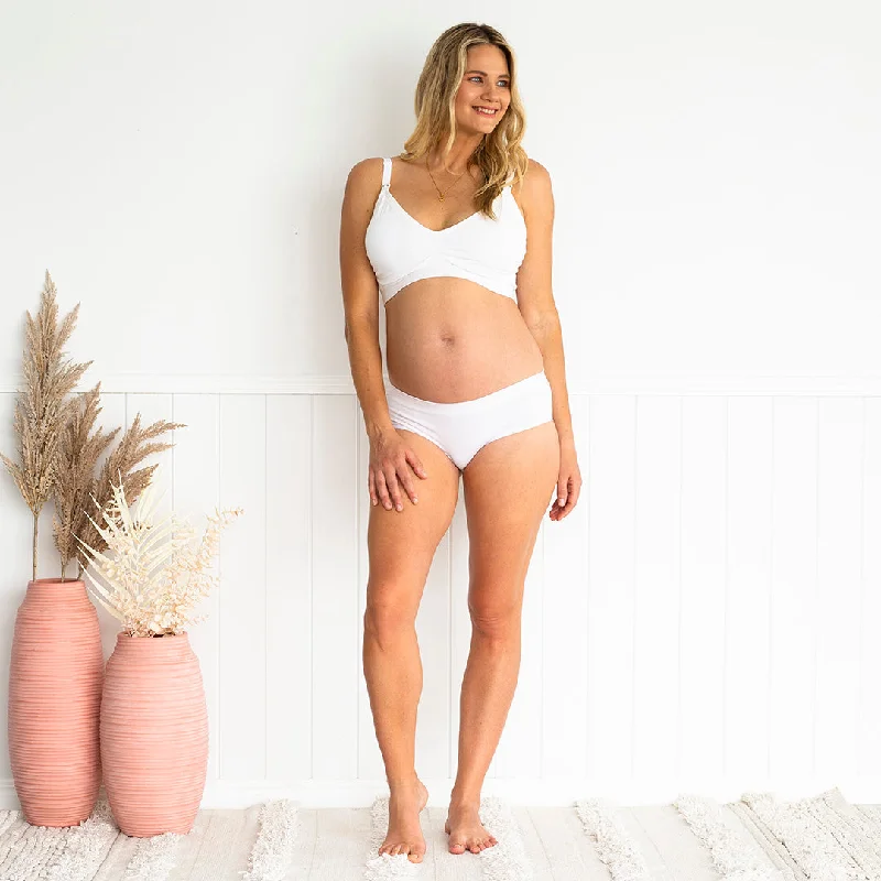 Yummy Maternity Bamboo Nursing Bra - White