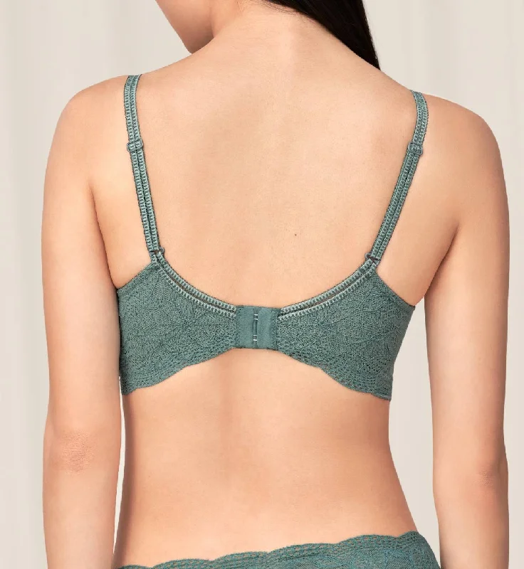 AQUA JADE NON-WIRED PUSH UP DEEP V BRA