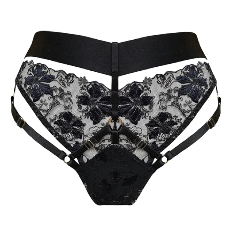 Bordelle Vita High Waist Thong AW23T01B Black