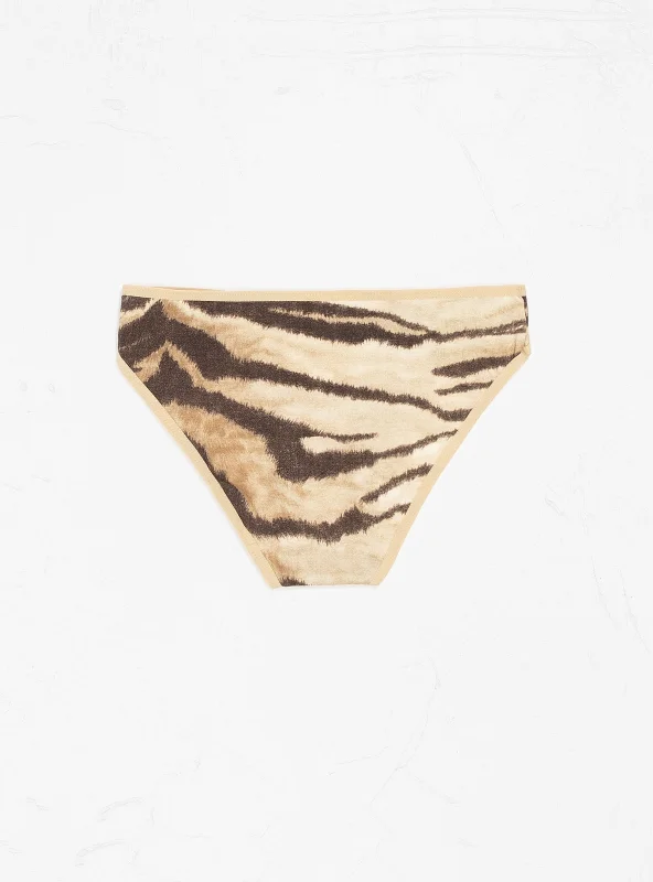 Bell Pants Beige & Brown Tiger Print