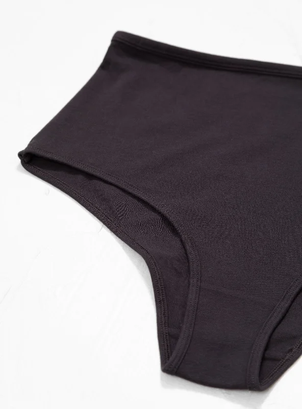 High Rise Briefs Charcoal