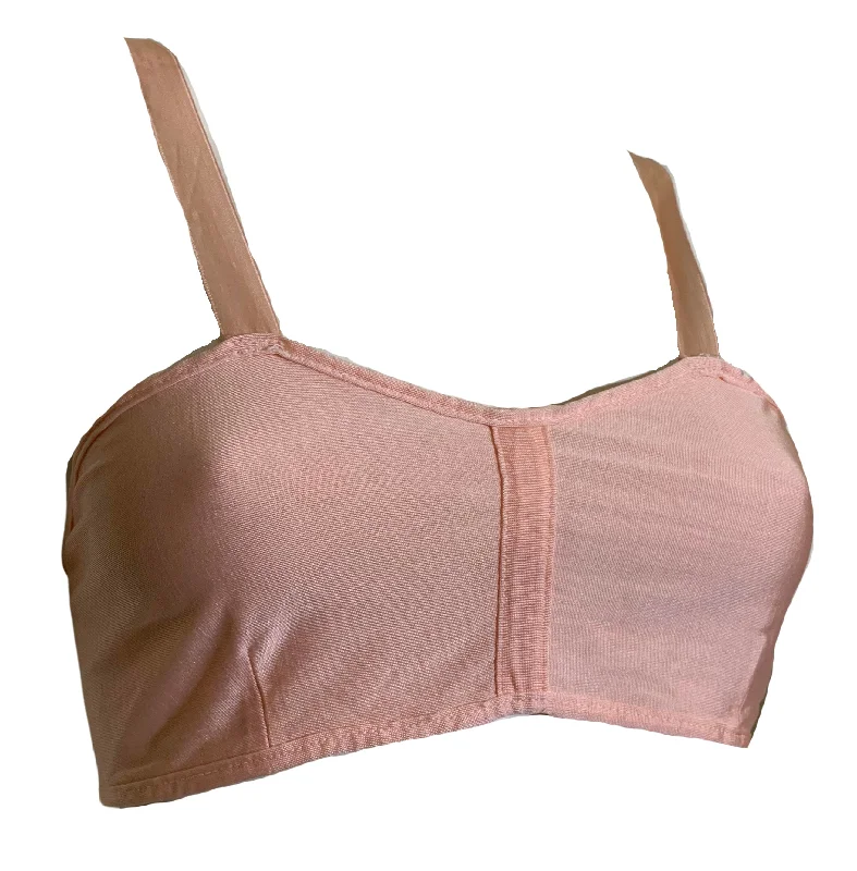 Peach Silk Jersey Bandeau Style Bra circa 1920s