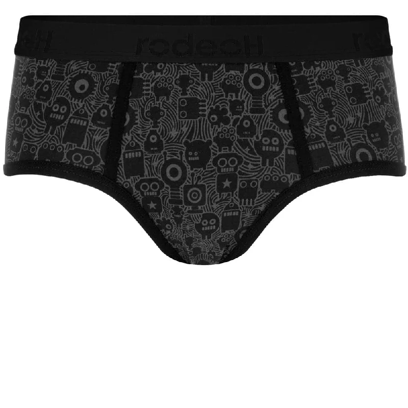 Shift Brief Underwear - B & W Robots