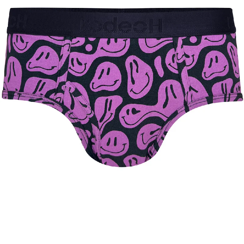 Shift Brief Underwear - Indigo Smiley