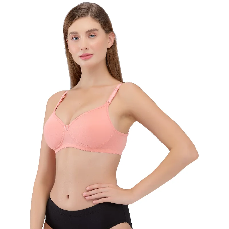 Padded Non Wired Bra Coral