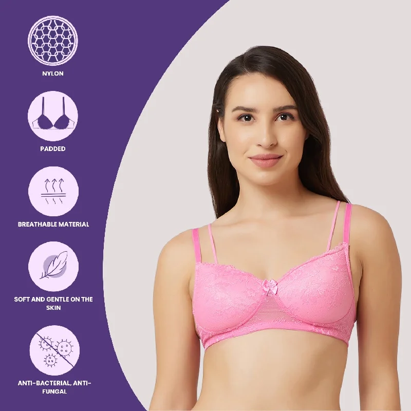 Padded Non Wired Bra Cotton candy