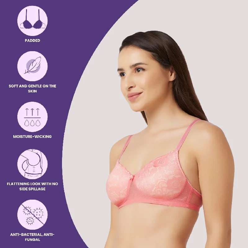 Padded Non Wired Bra Salmon Rose