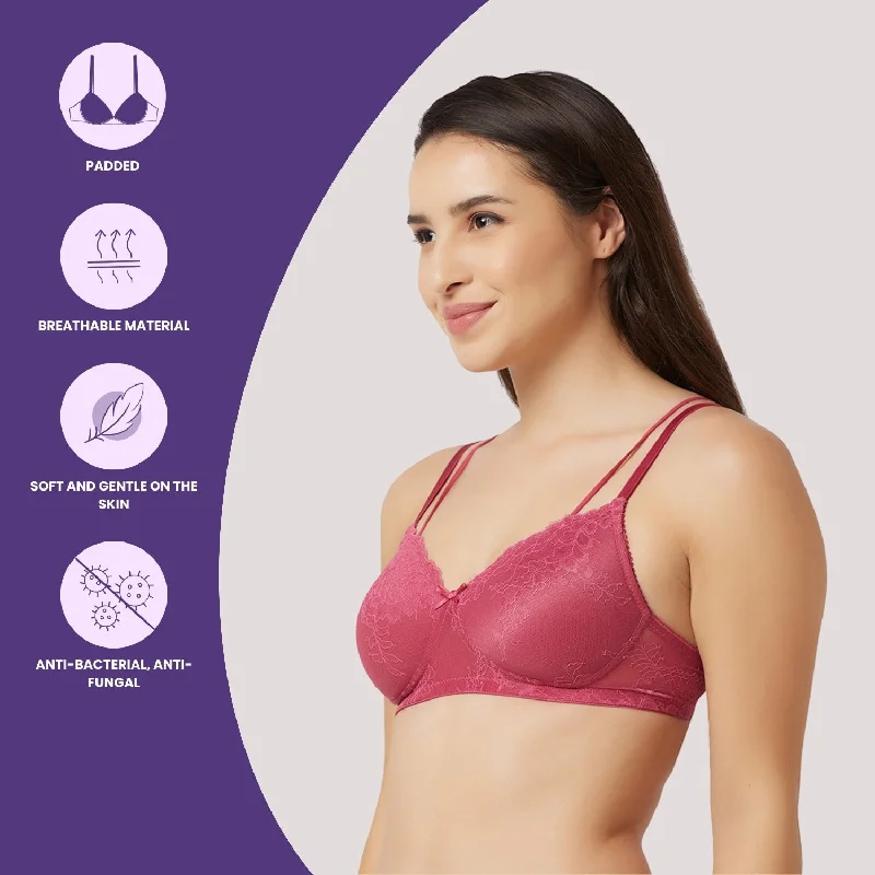 Padded Non Wired Bra Mauve