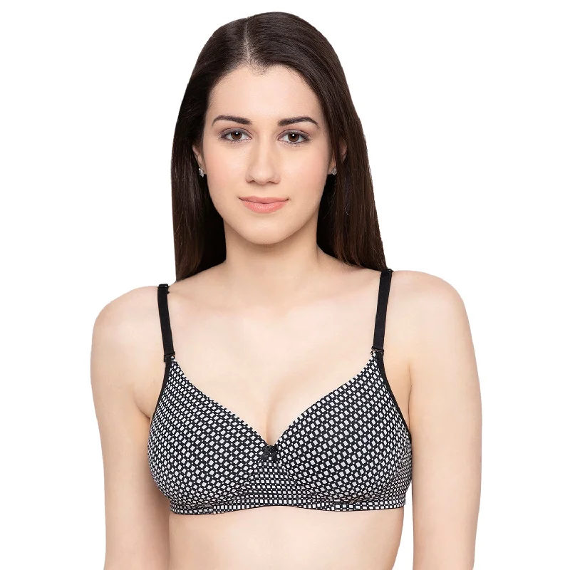 Padded Non Wired Full Coverage Full Support Bra Checks Csb502