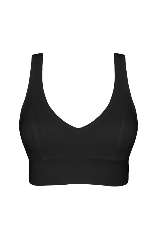 Shanti full cup crop in black