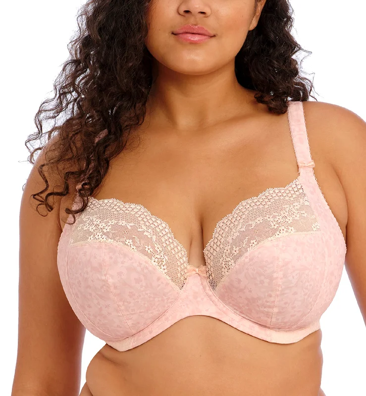 Elomi Lucie Banded Stretch Lace Plunge Underwire Bra (4490) - Pale Blush