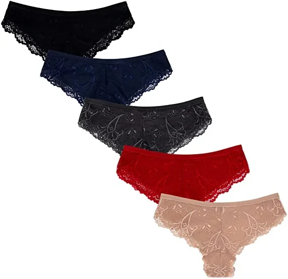 5 Pack Cheeky Lace Panties