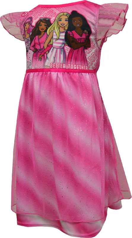 Barbie Pink Sparkle Better Together Dress Up Nightgown