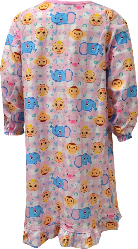 cocomelon-pink-toddler-girls-traditional-flannel-nightgown